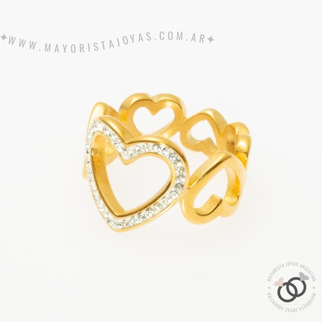 ANILLO ACERO Y CUBIC (AAC143)