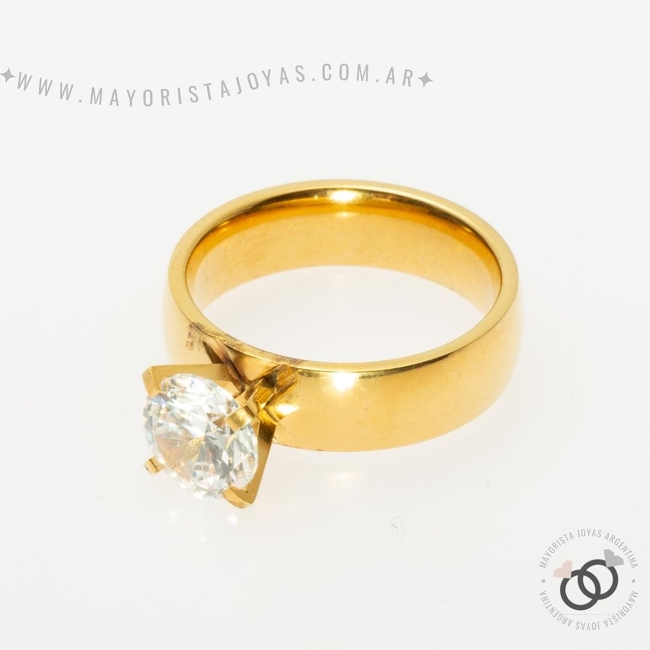 ANILLO ACERO Y CUBIC (AAC144)