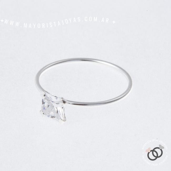 ANILLO PLATA Y CUBIC (PAC112)