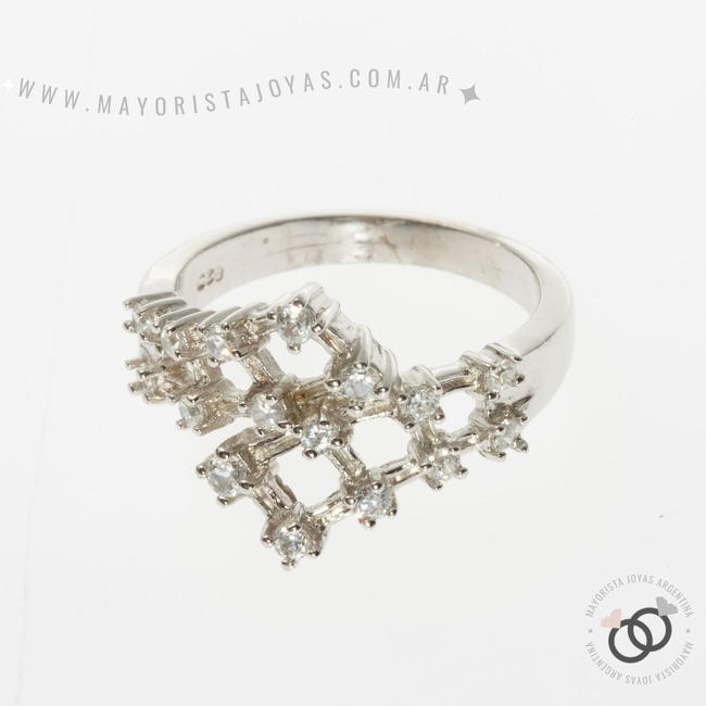 ANILLO PLATA Y CUBIC (PAC237)