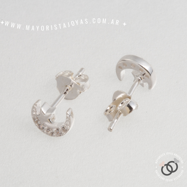 AROS PLATA LUNITA Y ESTRELLA (PPC0035)