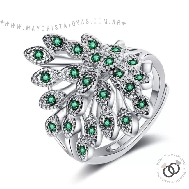 ANILLO CON  CRISTAL (MAN0089V)