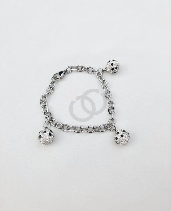 PULSERA ACERO Y CRISTAL (6314)