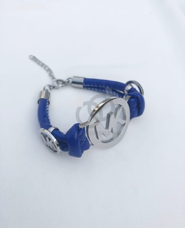 PULSERA ACERO Y CUERO (6138)