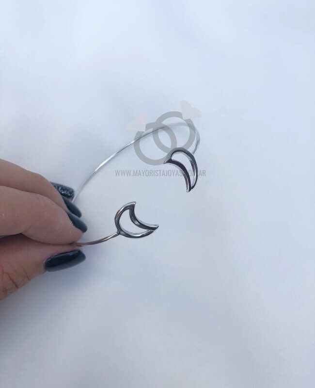 PULSERA PINZA LUNITAS CALADAS (PBR024)