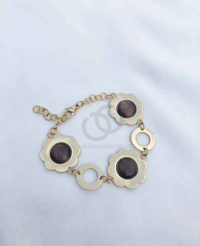 PULSERA ACERO Y ASTERISMO (6227)