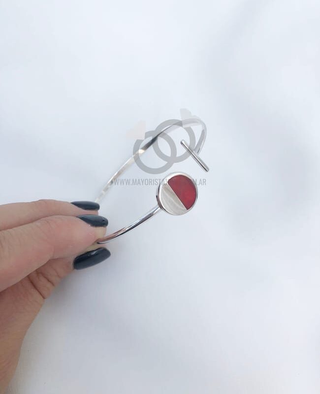 PULSERA CIRCULO  ROJO (PBR031R)