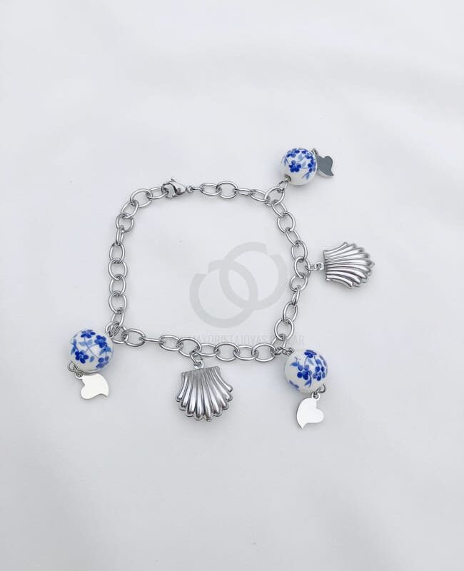 PULSERA ACERO Y ASTERISMO (6599)