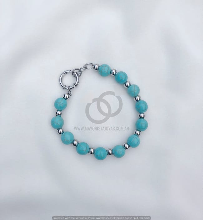 PULSERA DE ACERO Y ASTERIMSO (6528)