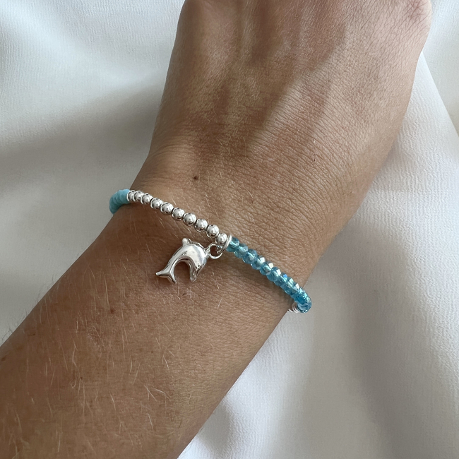 PULSERA PLATA Y CRISTAL (PBC167)