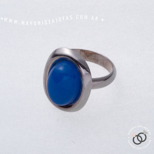 ANILLO PLATA Y PIEDRA  (PAP237)