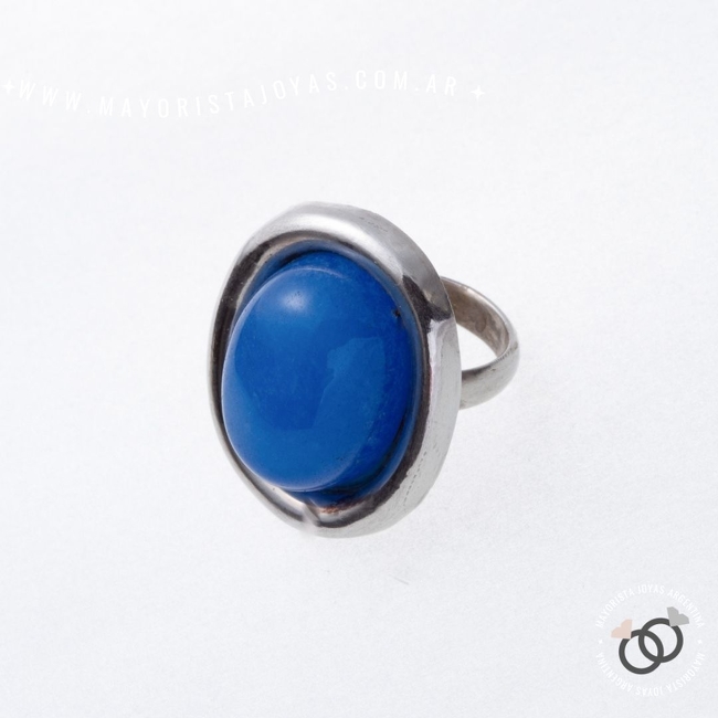 ANILLO PLATA Y PIEDRA  (PAP238)