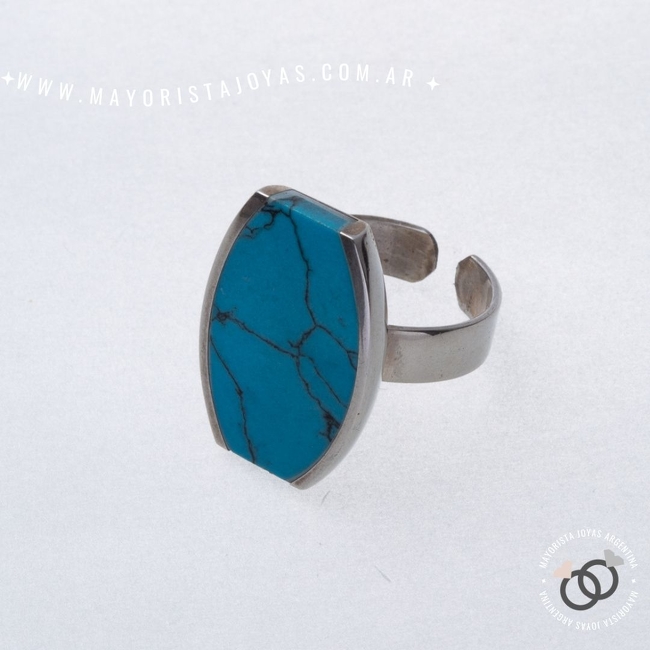 ANILLO PLATA Y PIEDRA  (PAP242)