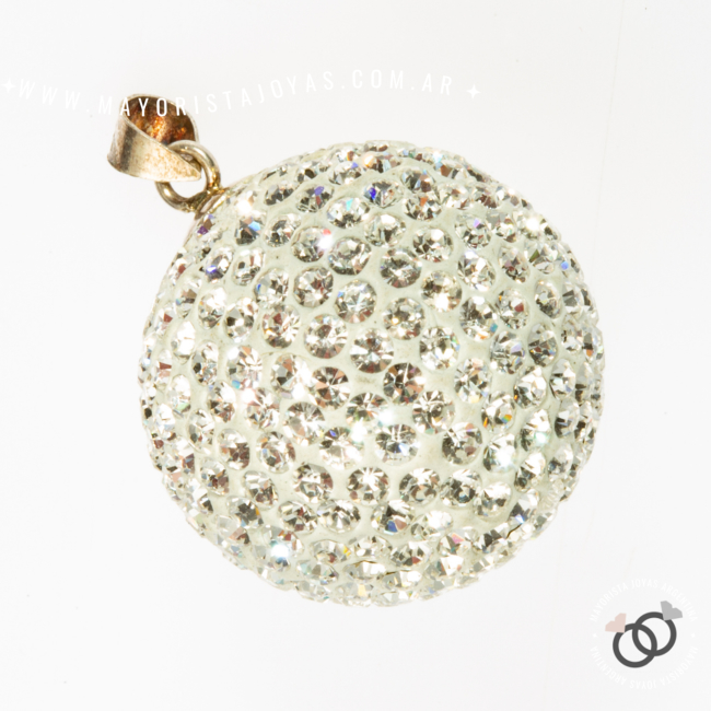 DIJE PLATA ESFERA MICROCRISTAL (PDM025B)