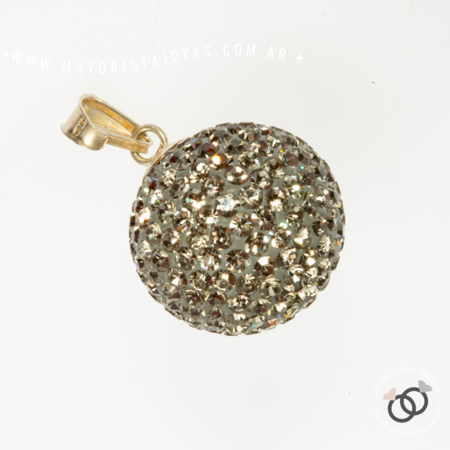 DIJE PLATA ESFERA MICROCRISTAL (PDM007)