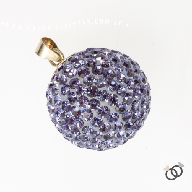 DIJE PLATA ESFERA MICROCRISTAL (PDM013)