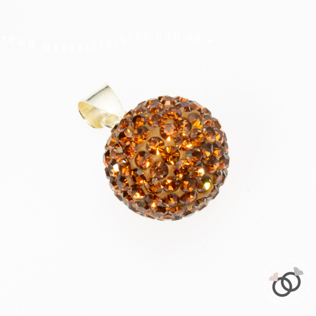 DIJE PLATA ESFERA MICROCRISTAL (PDM026)