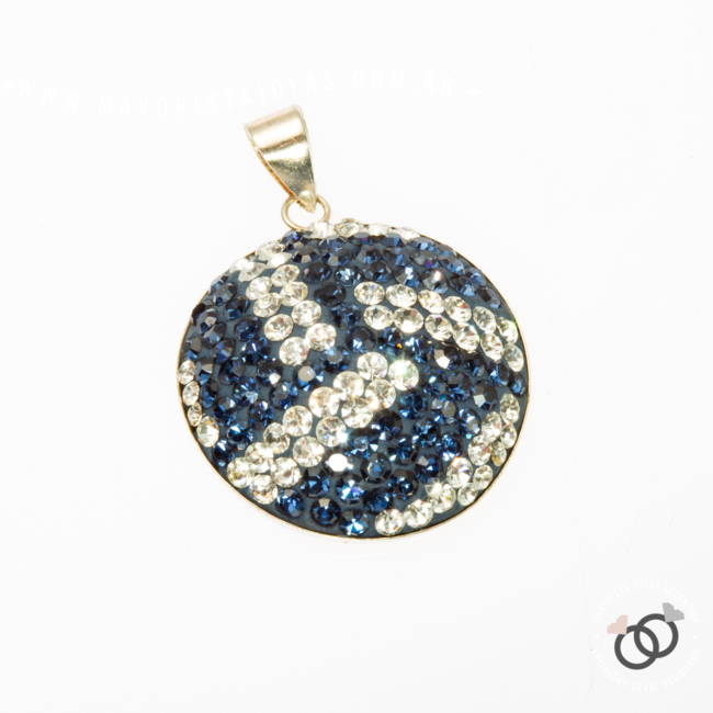 DIJE PLATA MEDIA ESFERA MICROCRISTAL (PDM031)