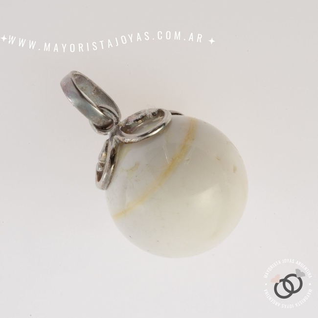 DIJE PLATA ESFERA PIEDRA (PPD137)