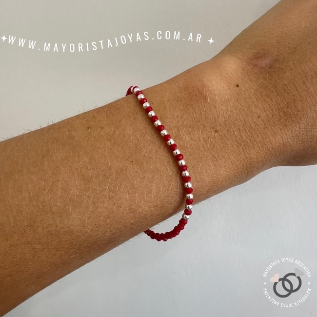 PULSERA PLATA Y CRISTAL (PBC0265)