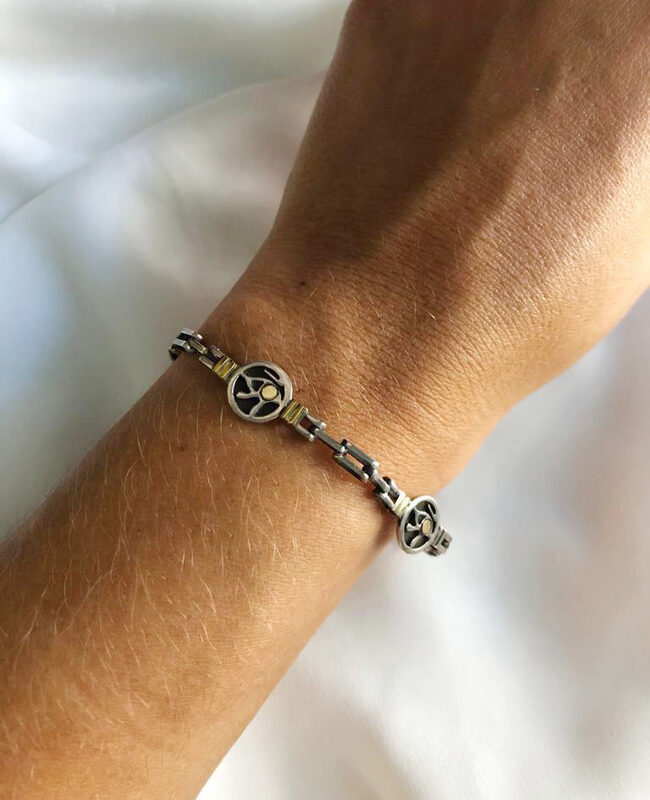 PULSERA PLATA Y ORO (PPO022)