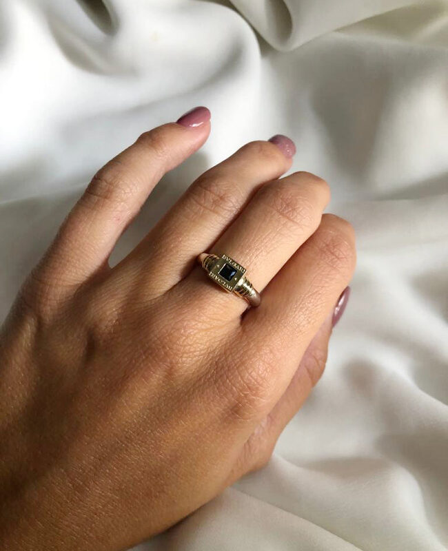 ANILLO PLATA Y ORO (POA012)