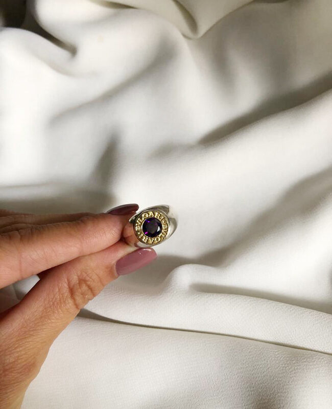 ANILLO PLATA Y ORO (POA054)