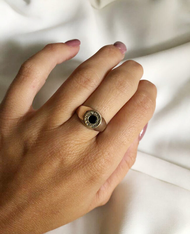 ANILLO PLATA Y ORO BULGARI (POA126)