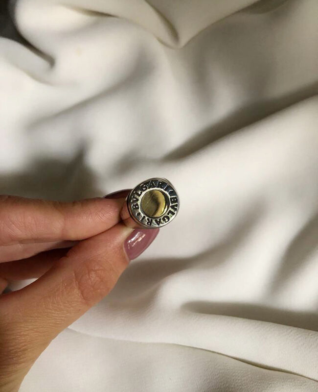 ANILLO PLATA Y ORO BULGARI (POA136)