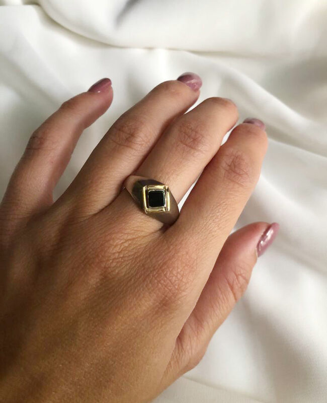 ANILLO PLATA Y ORO (POA090)