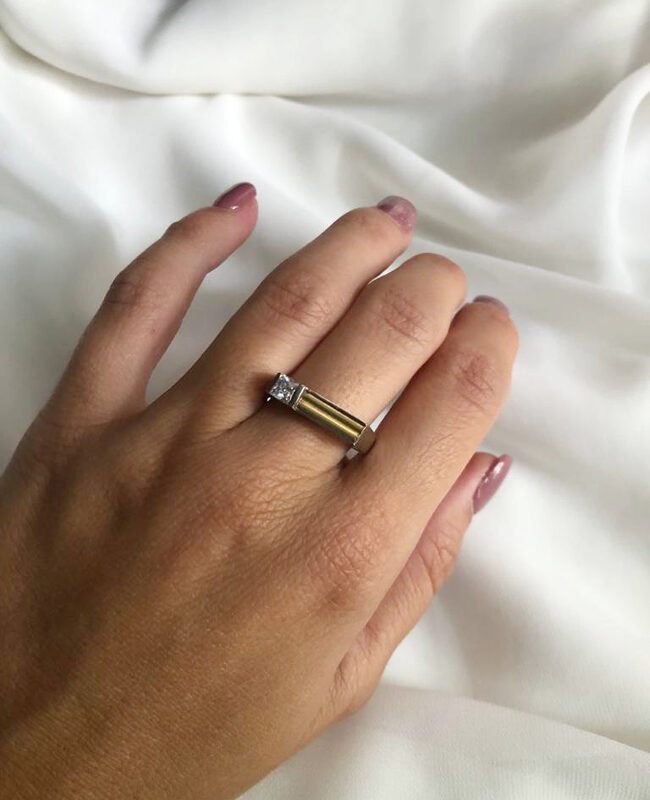 ANILLO PLATA Y ORO (POA070)