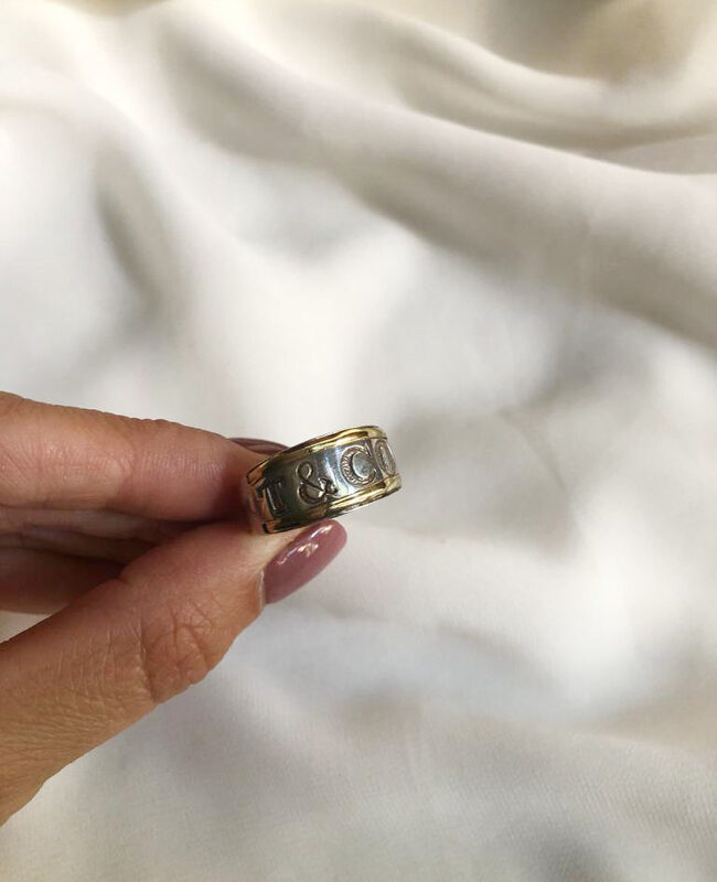 ANILLO PLATA Y ORO (POA332)