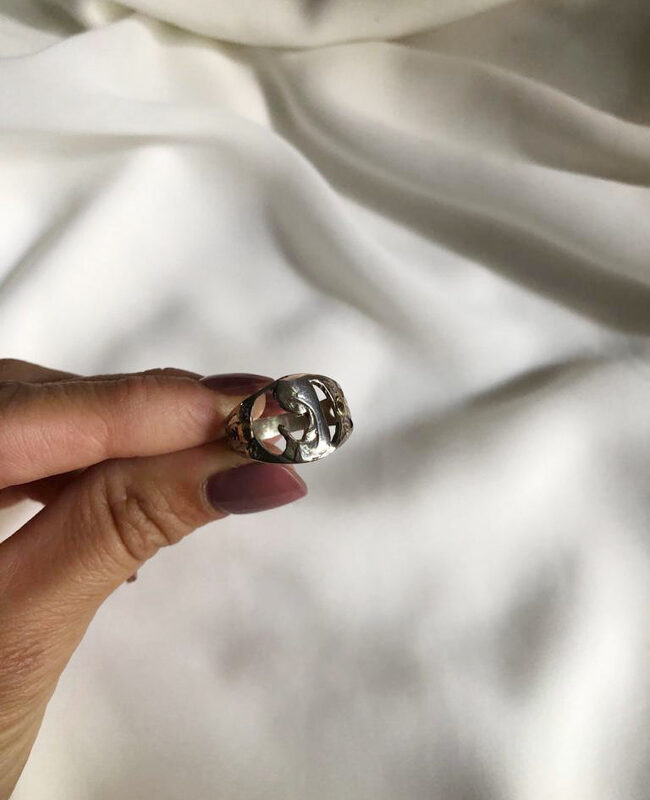 ANILLO PLATA Y ORO (POA154)