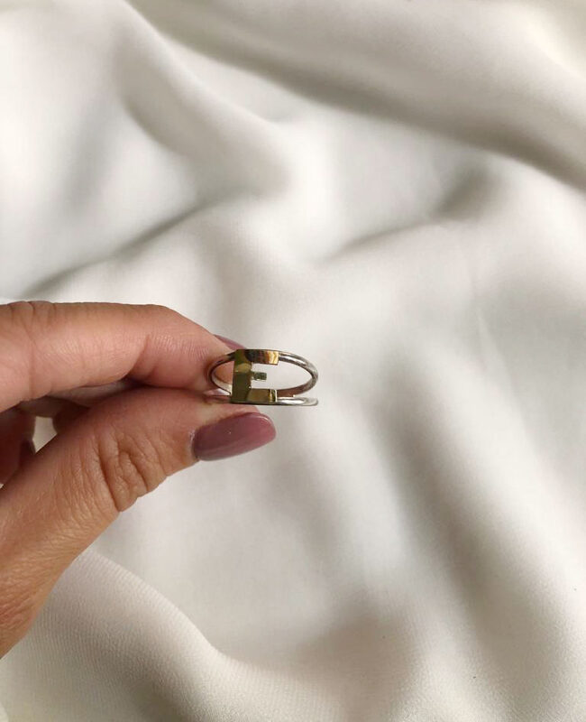 ANILLO PLATA Y ORO (POA191)