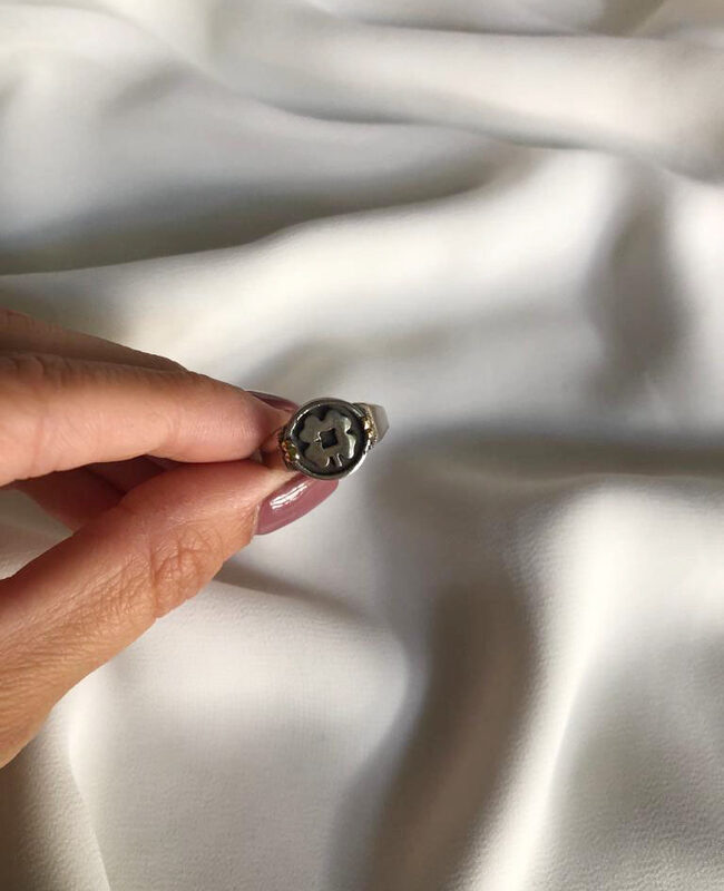 ANILLO PLATA Y ORO (POA311)