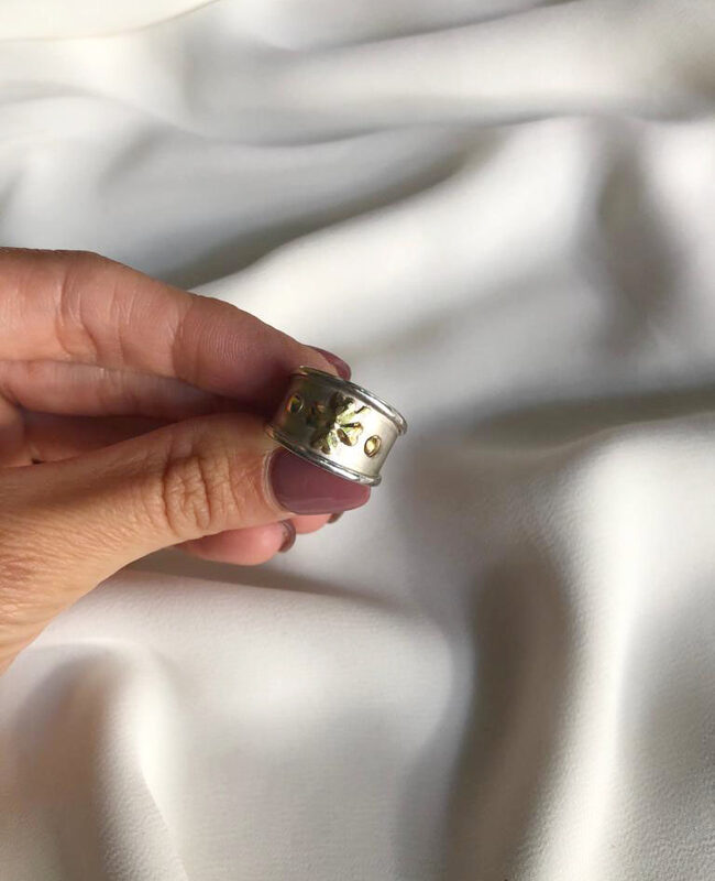 ANILLO PLATA Y ORO (POA310)