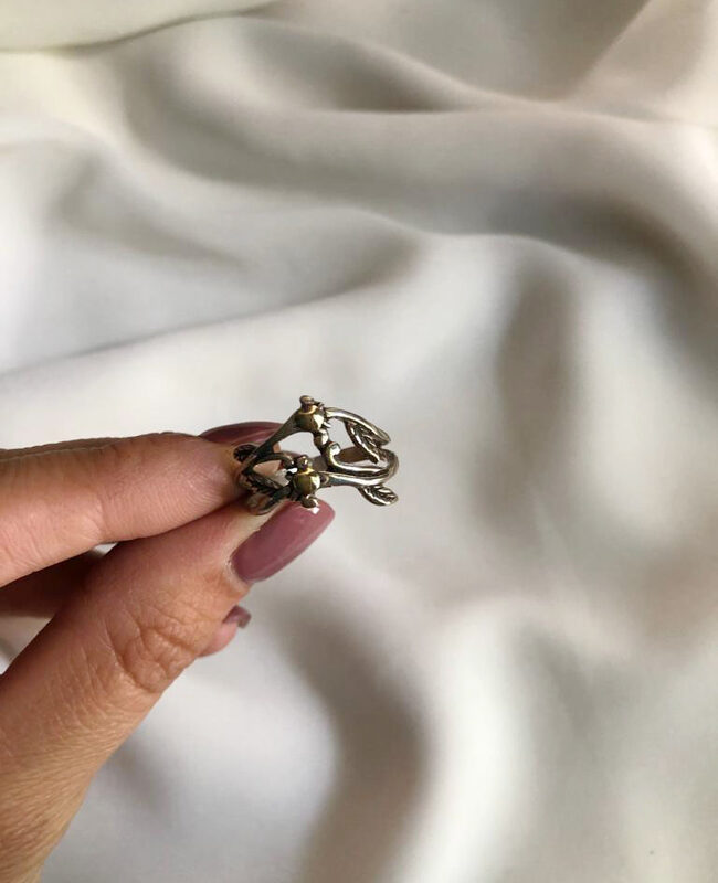 ANILLO PLATA Y ORO (POA349)