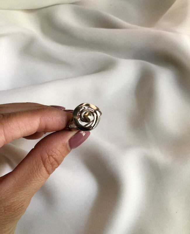 ANILLO PLATA Y ORO (POA0435)