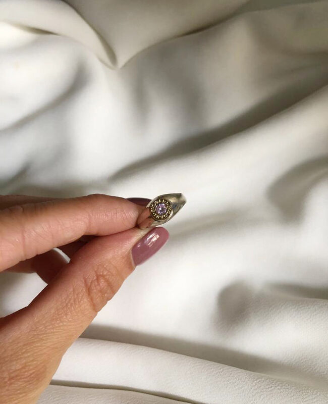 ANILLO PLATA Y ORO (POA074)