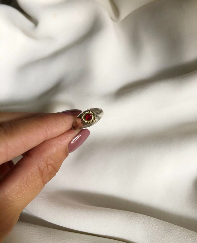 ANILLO PLATA Y ORO (POA077)
