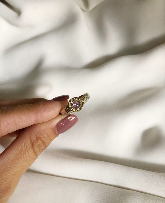 ANILLO PLATA Y ORO (POA085)