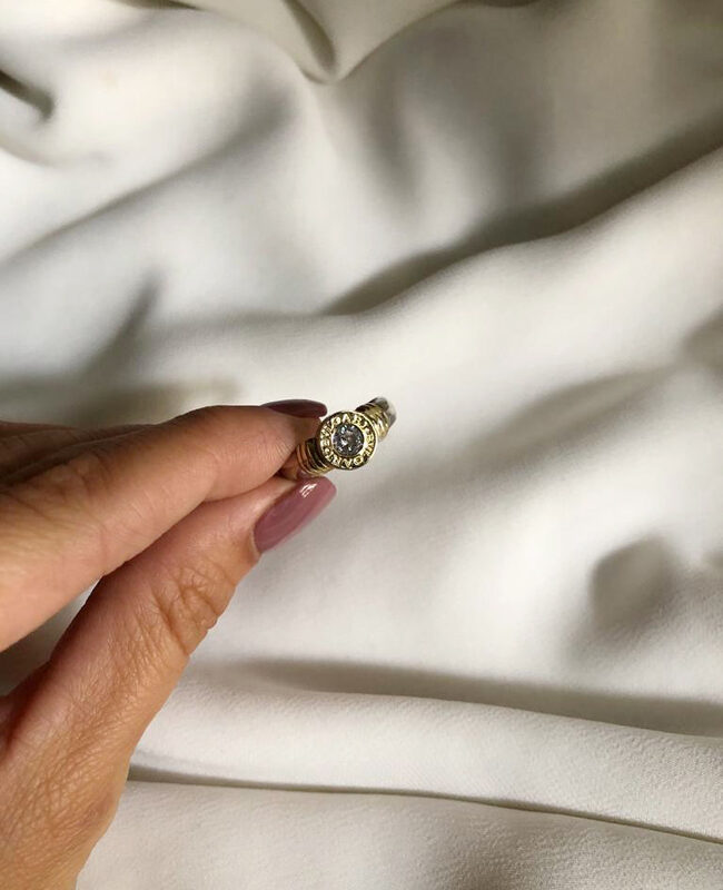 ANILLO PLATA Y ORO (POA082)