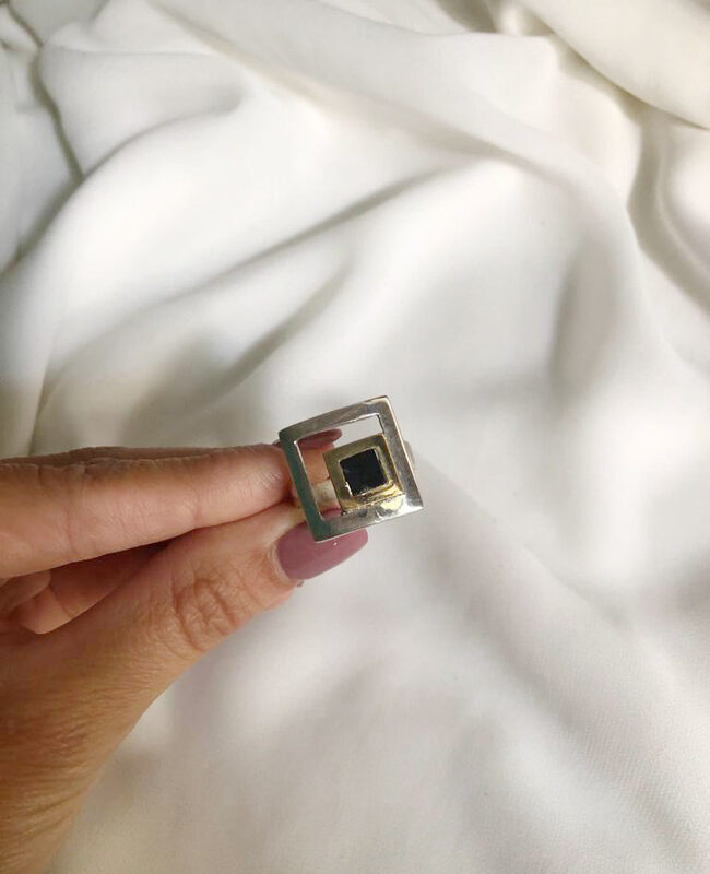 ANILLO PLATA Y ORO (POA113)