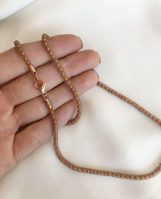 CADENA DE ACERO ROSÉ(1104)