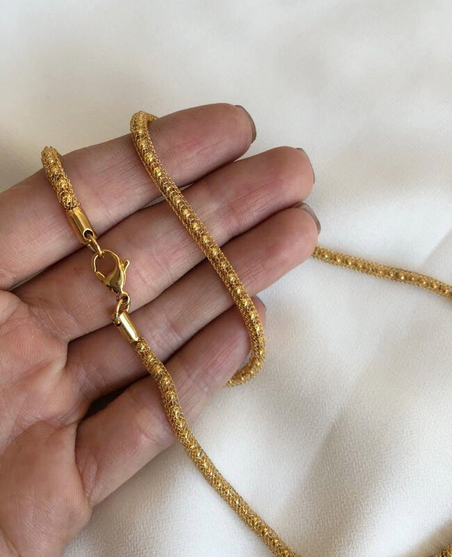 CADENA DE ACERO DORADA(1103)