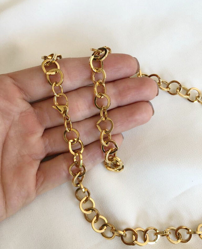 CADENA DE ACERO DORADA(1107)