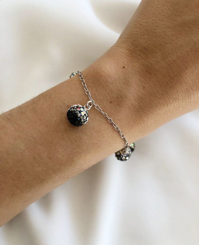 PULSERA PLATA Y CRISTAL (PPC074)