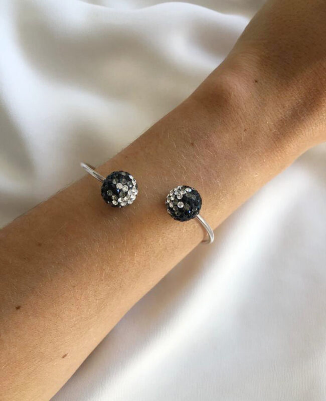 PULSERA PLATA Y CRISTAL (PPC087)