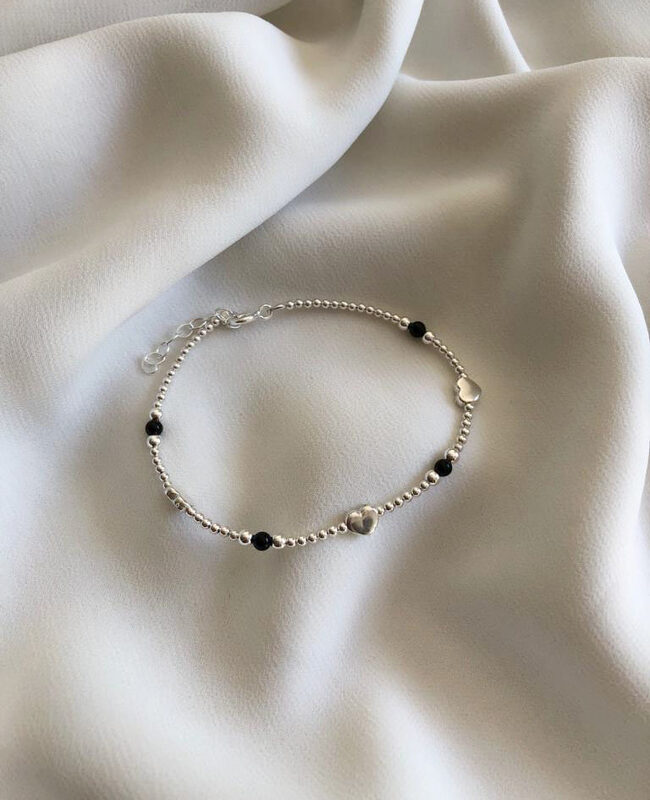 PULSERA PLATA Y CRISTAL (PBC121)