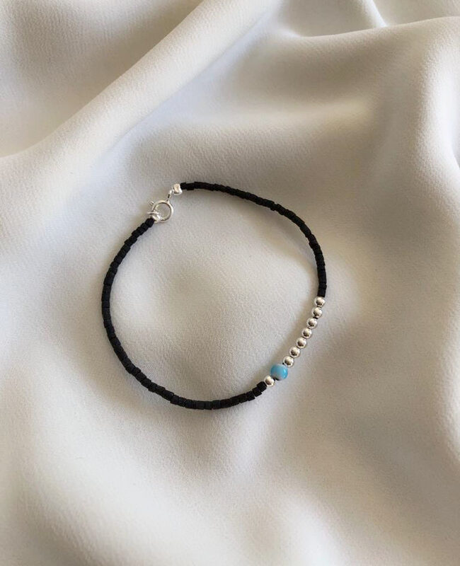 PULSERA PLATA Y CRISTAL (PBC106)